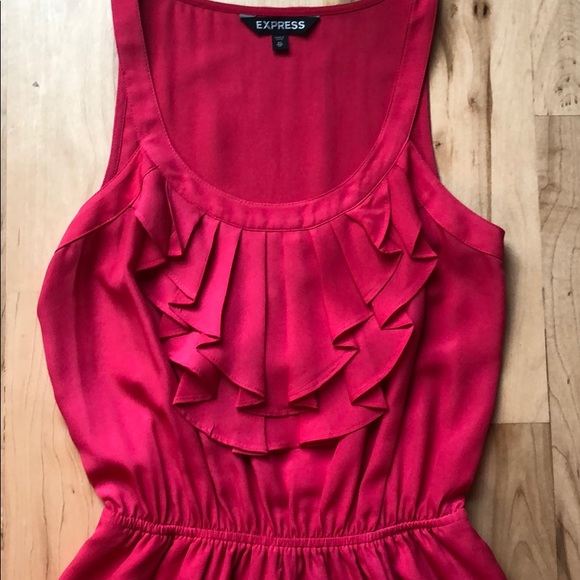 Express pink ruffle detail dress - Picture 4 of 6